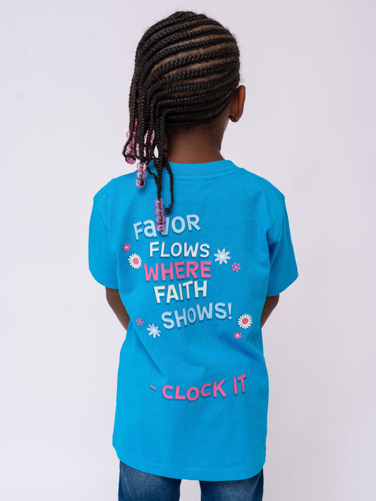 KIDS Clock It T-Shirt Blue