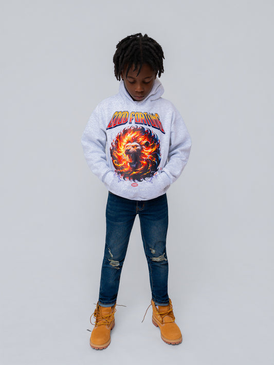 KIDS Grey Faith Over Fear Hoodie