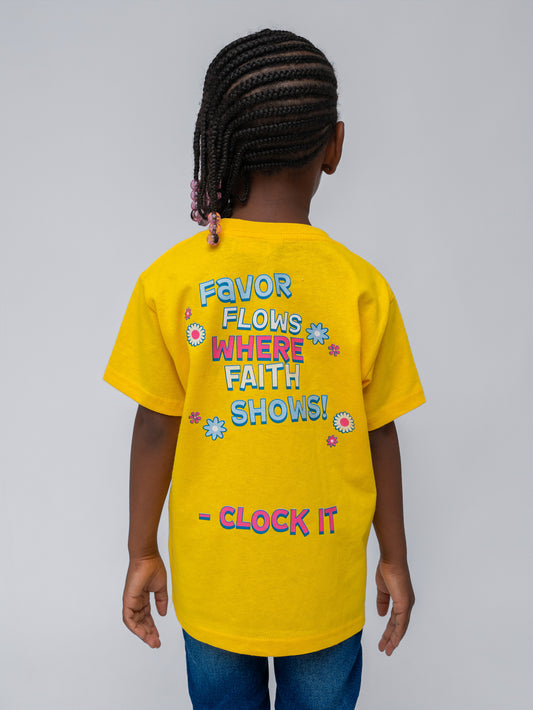 KIDS Clock It T-Shirt Yellow