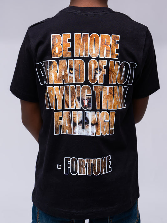 KIDS Black GF T-Shirt Be Afraid !